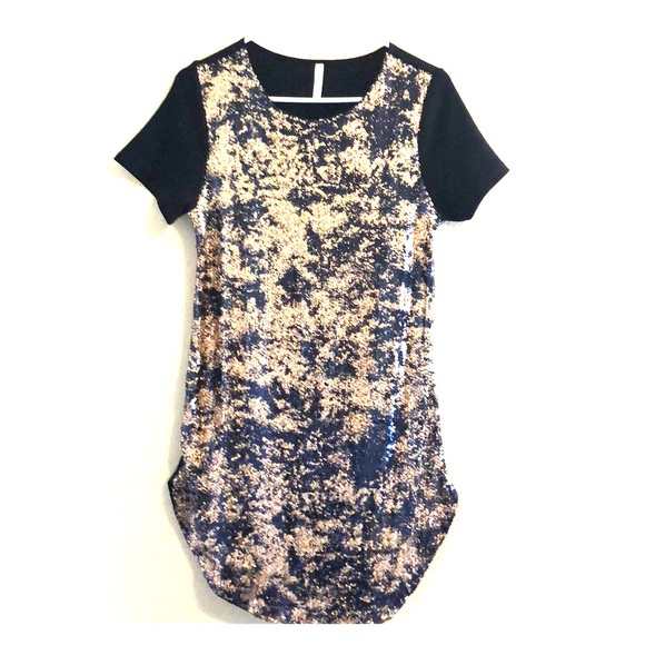 Gold Embellished Shirt Dress - Picture 1 of 2